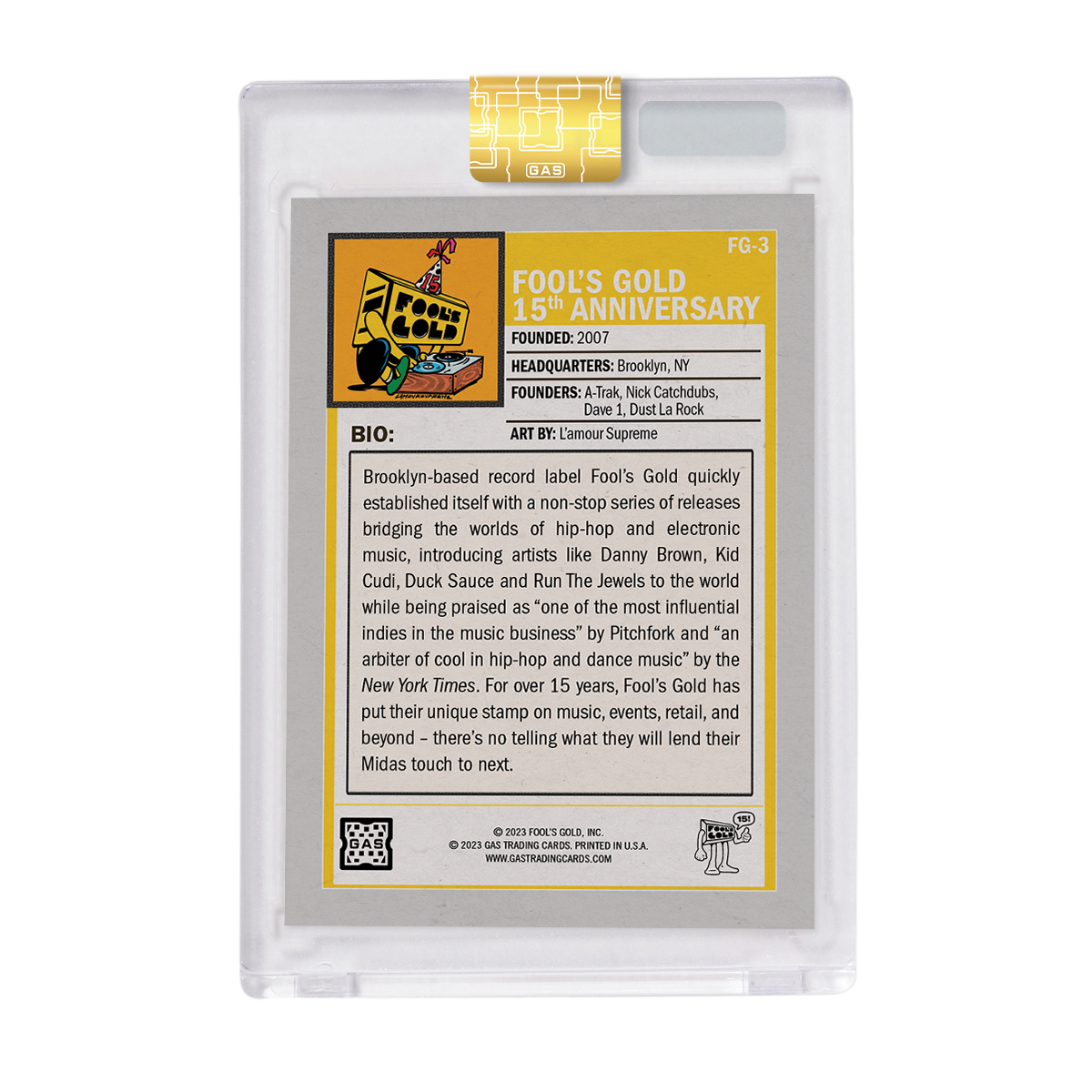 Limited Edition A-Trak & Fool’s Gold Records GAS Trading Cards Set