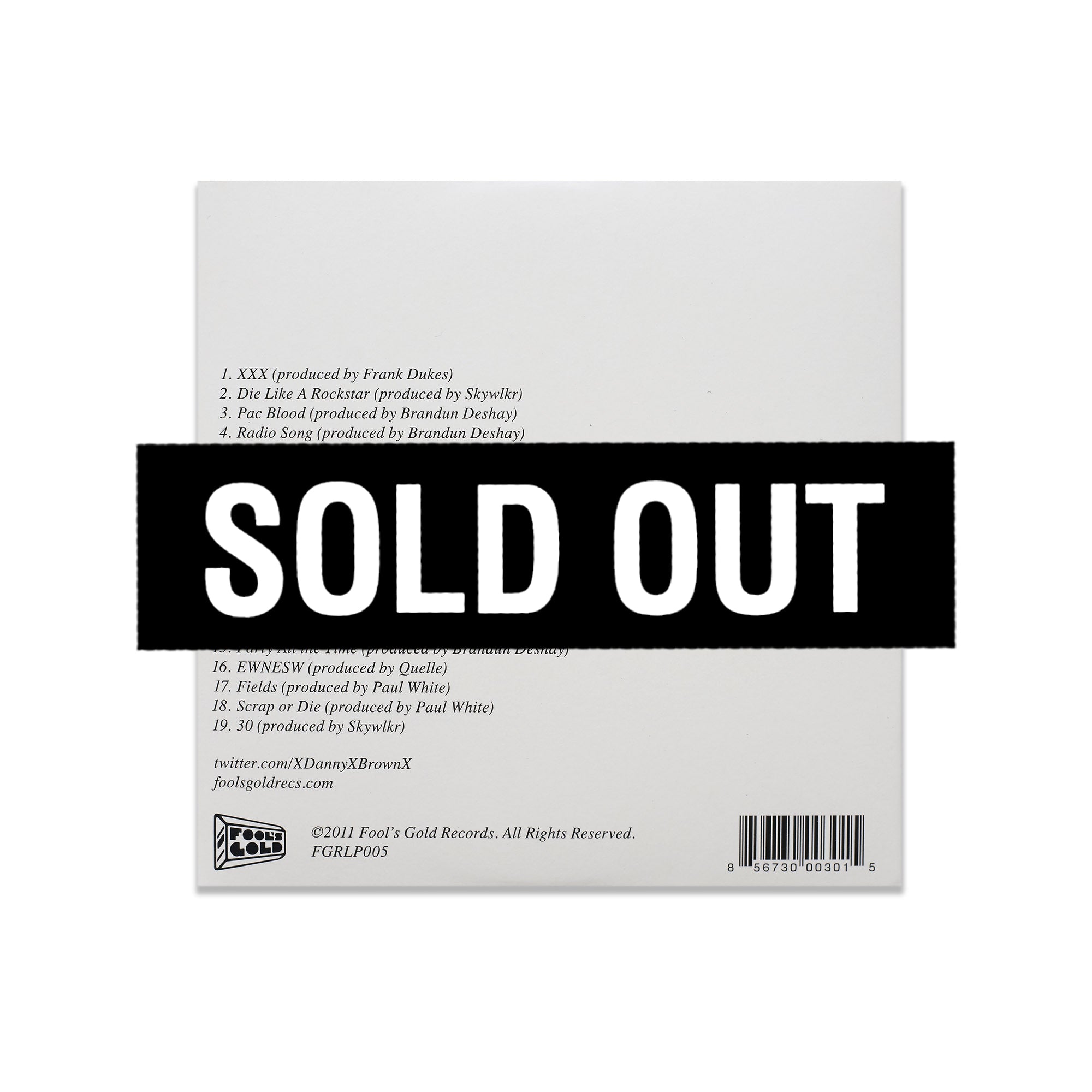 Danny Brown “XXX” CD